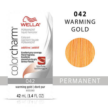 COLOR CHARM Permanent Liquid Haircolor Additive, 042 Warming Gold