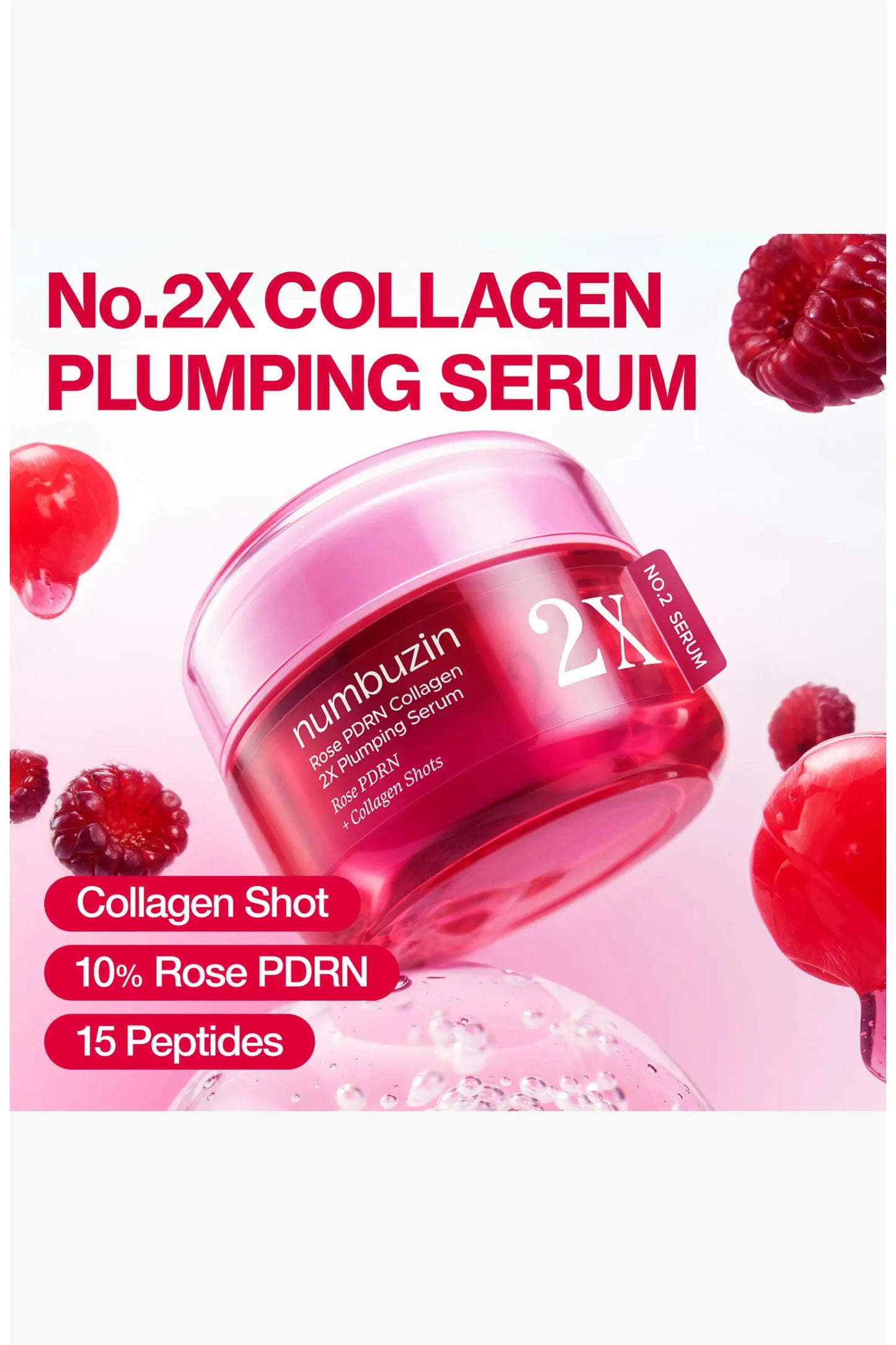Numbuzin Rose PDRN Collagen 2X Plumping Serum