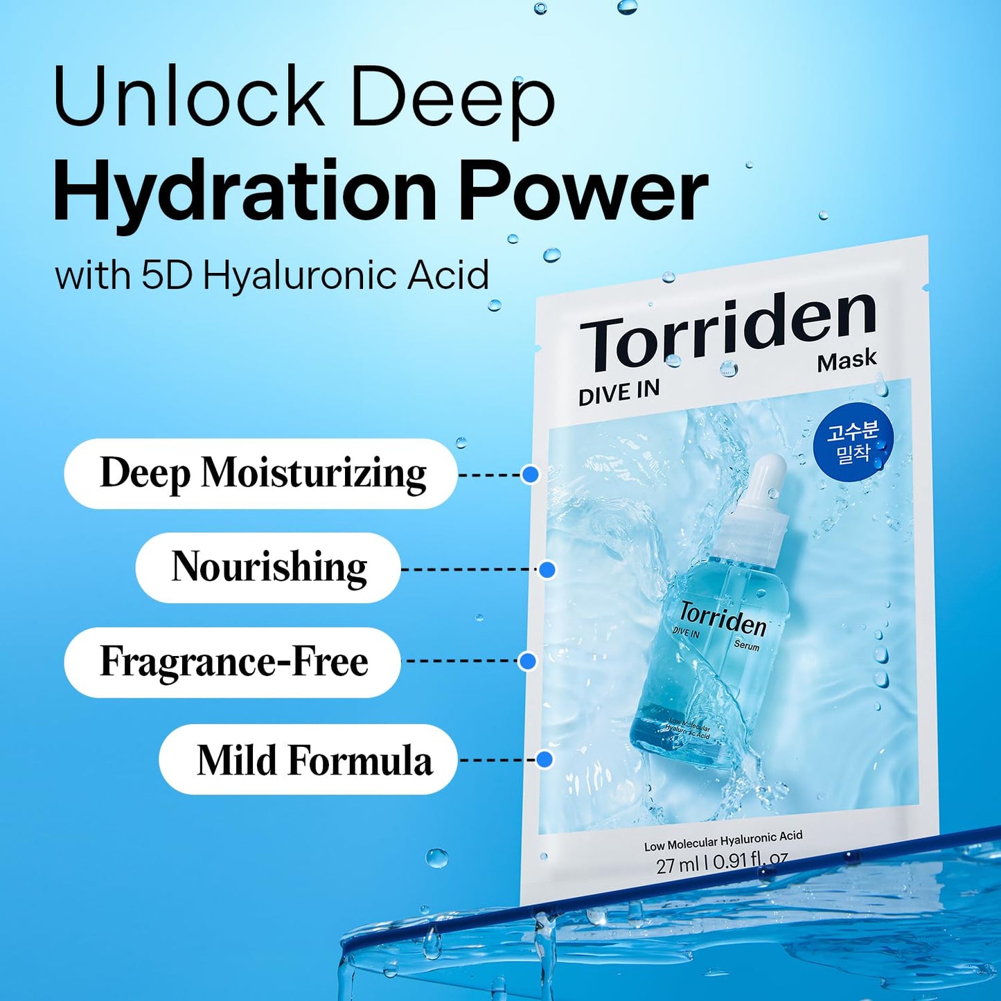 Torriden DIVE IN Hyaluronic Acid Facial Mask