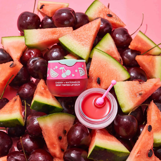 LOOK AT ME Cherry + Watermelon Lip Balm (Hydrating and Dewy Tinted)