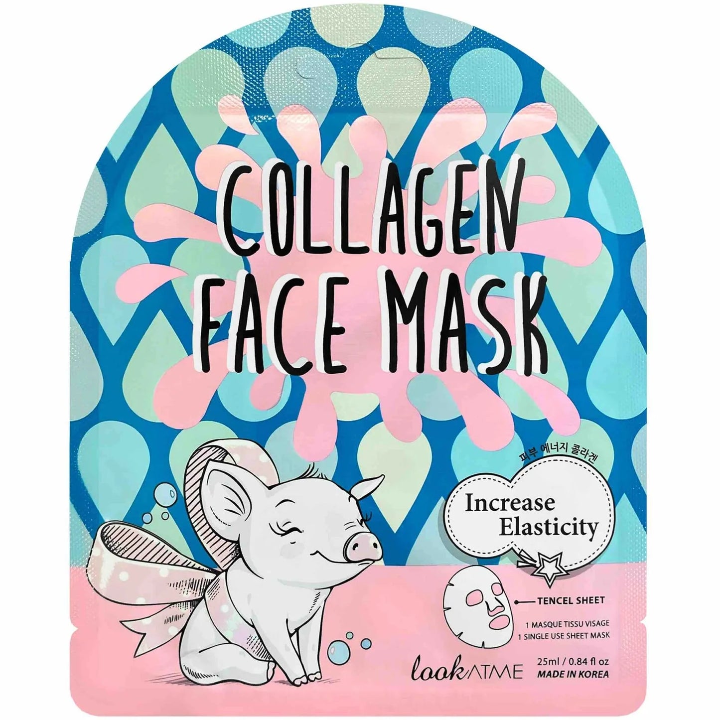 LOOK AT ME Collagen Tencel Facial Mask | Korean Skincare | Intense Elasticity