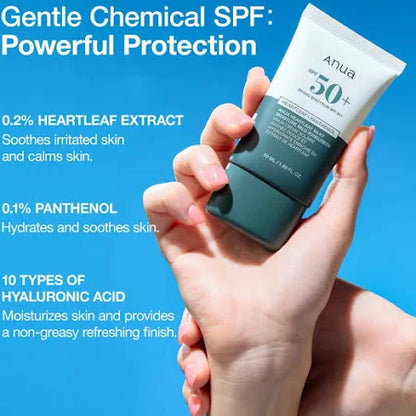 Anua Heartleaf Silky Moisture Sun Cream