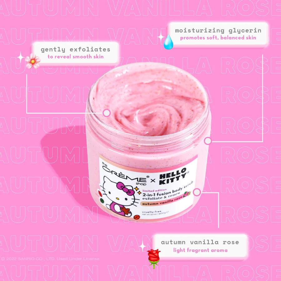 The Crème Shop x Hello Kitty Fusion Body Scrub - Autumn Vanilla Rose