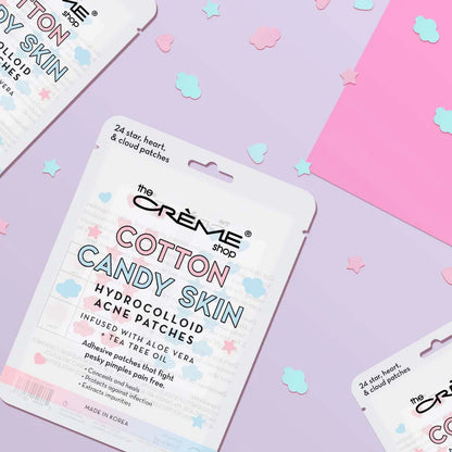 Cotton Candy Skin - Hydrocolloid Acne Patches | Infused with Aloe Vera + Tea Tree